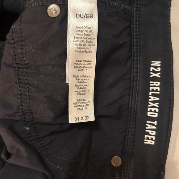 DU/ER No Sweat Relaxed Taper - Navy - Picture 3 of 5